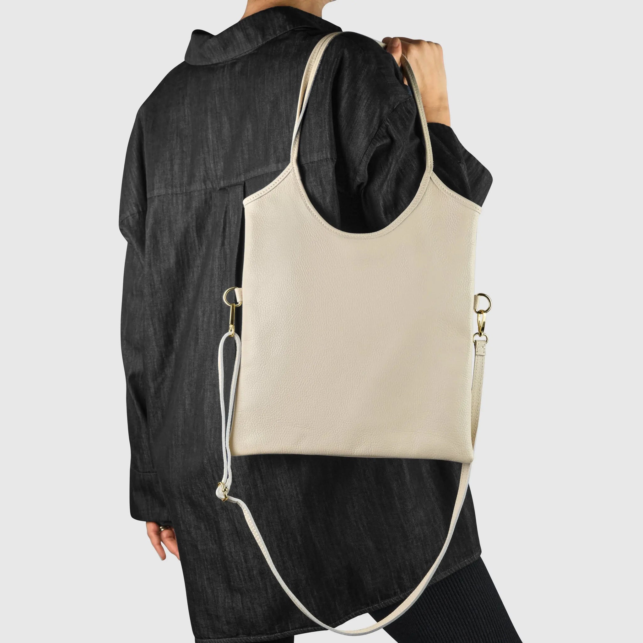 Italian Genuine Calf Leather Tote Bag 191722 - TAKEASY - Flyclothing LLC