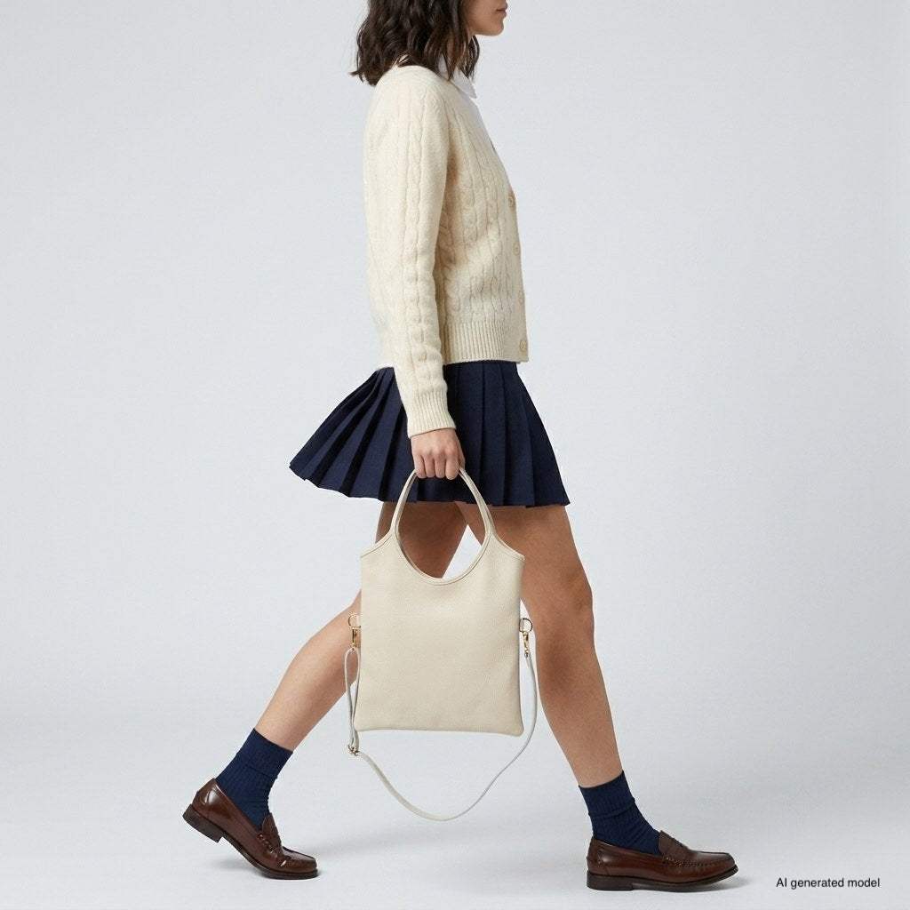 Italian Genuine Calf Leather Tote Bag 191722 - TAKEASY - Flyclothing LLC