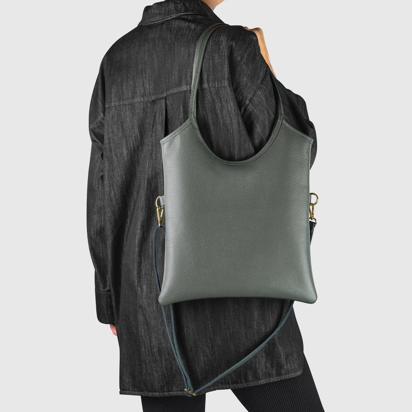 Italian Genuine Calf Leather Tote Bag 191722 - TAKEASY - Flyclothing LLC