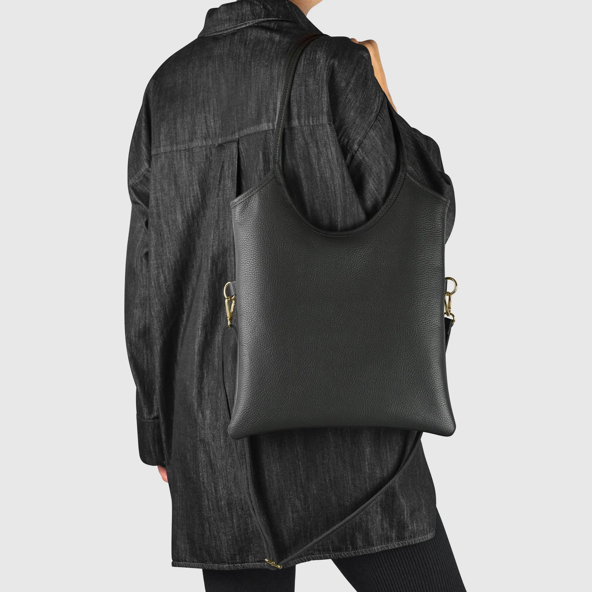 Italian Genuine Calf Leather Tote Bag 191722 - TAKEASY - Flyclothing LLC