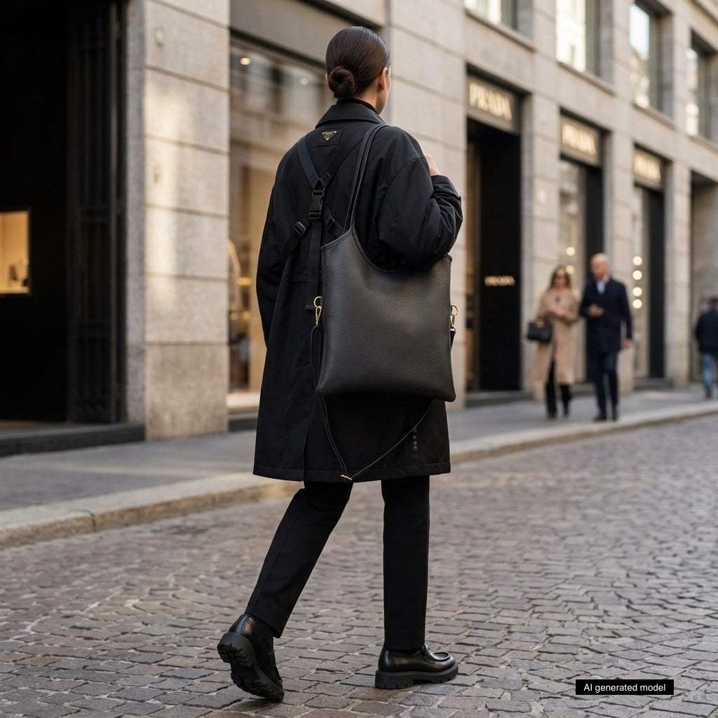 Italian Genuine Calf Leather Tote Bag 191722 - TAKEASY - Flyclothing LLC