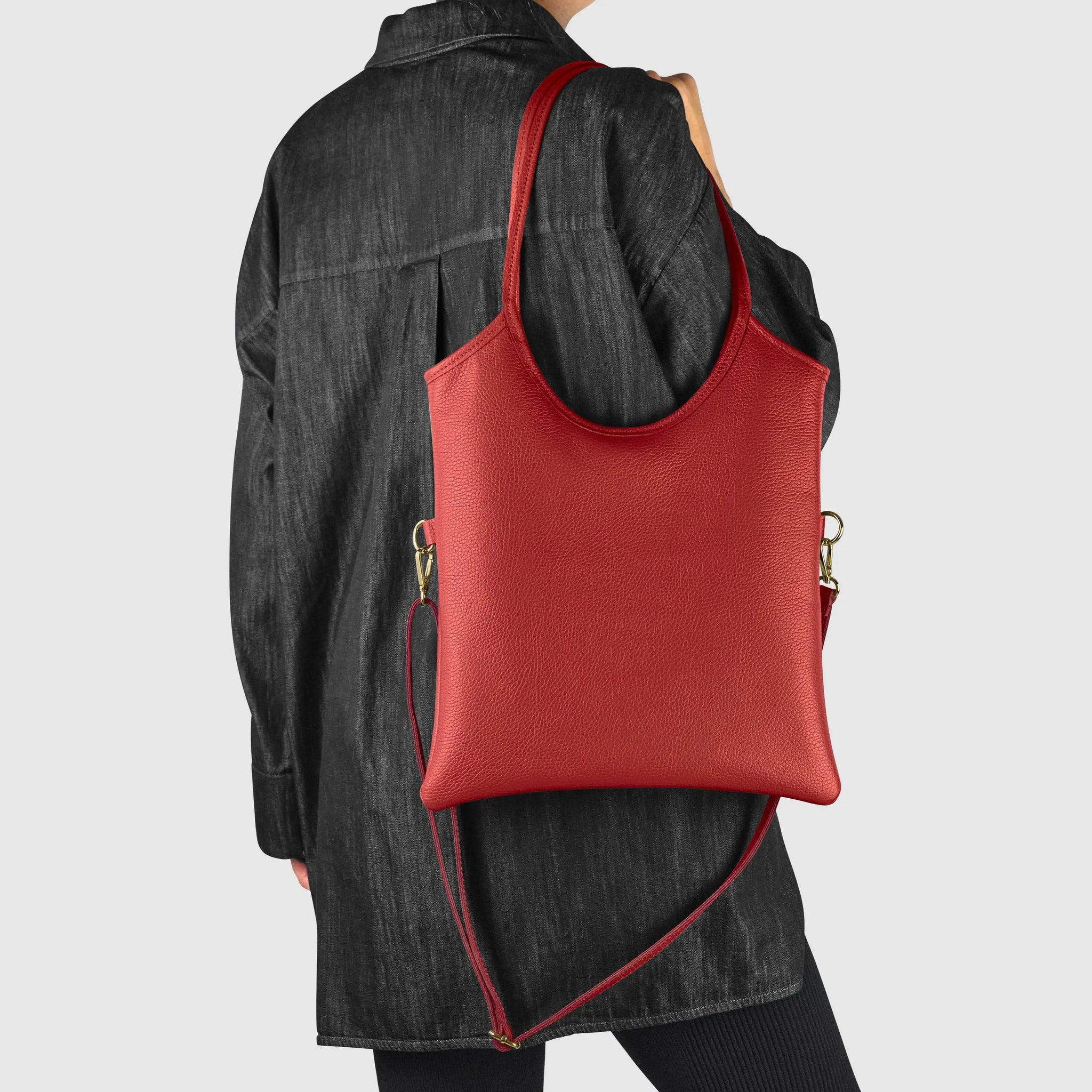 Italian Genuine Calf Leather Tote Bag 191722 - TAKEASY - Flyclothing LLC