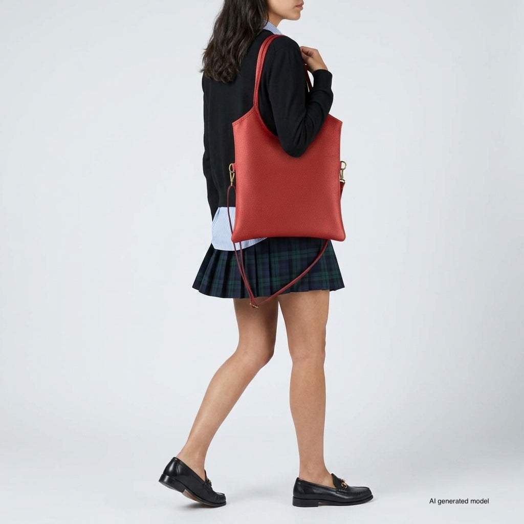 Italian Genuine Calf Leather Tote Bag 191722 - TAKEASY - Flyclothing LLC