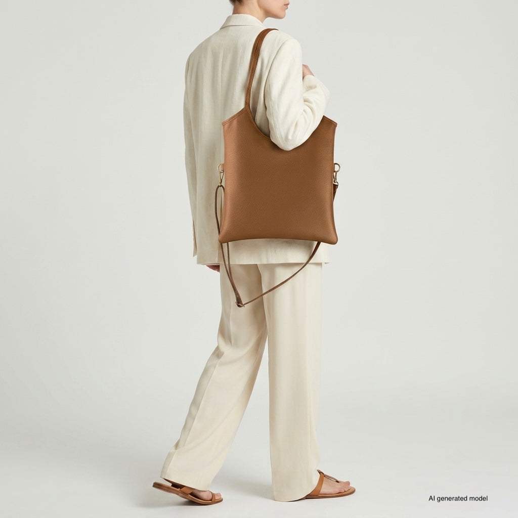 Italian Genuine Calf Leather Tote Bag 191722 - TAKEASY - Flyclothing LLC
