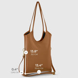 Italian Genuine Calf Leather Tote Bag 191722 - TAKEASY - Flyclothing LLC