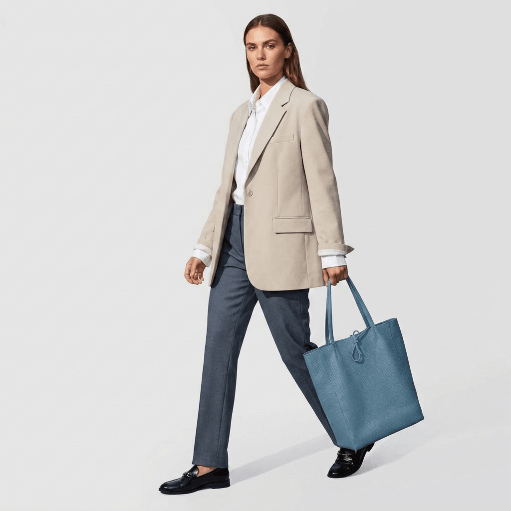 Italian Genuine Calf Leather Tote Bag 201718 - TAKEASY - Flyclothing LLC