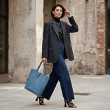 Italian Genuine Calf Leather Tote Bag 201718 - TAKEASY - Flyclothing LLC