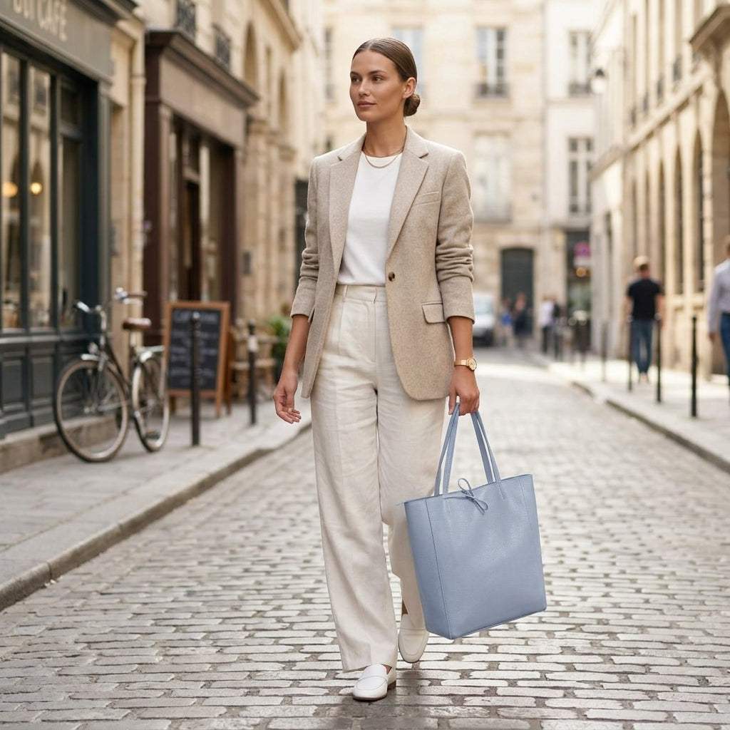 Italian Genuine Calf Leather Tote Bag 201718 - TAKEASY - Flyclothing LLC