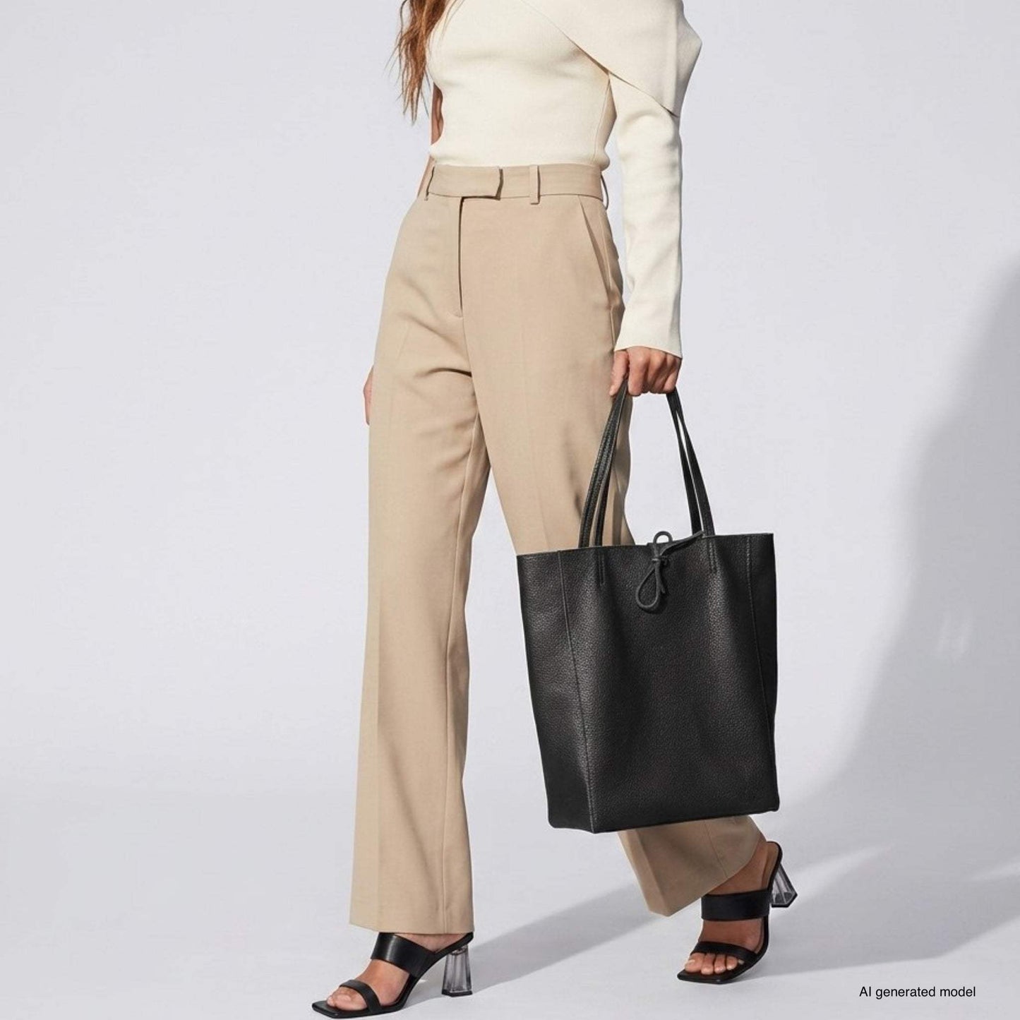 Italian Genuine Calf Leather Tote Bag 201718 - TAKEASY - Flyclothing LLC