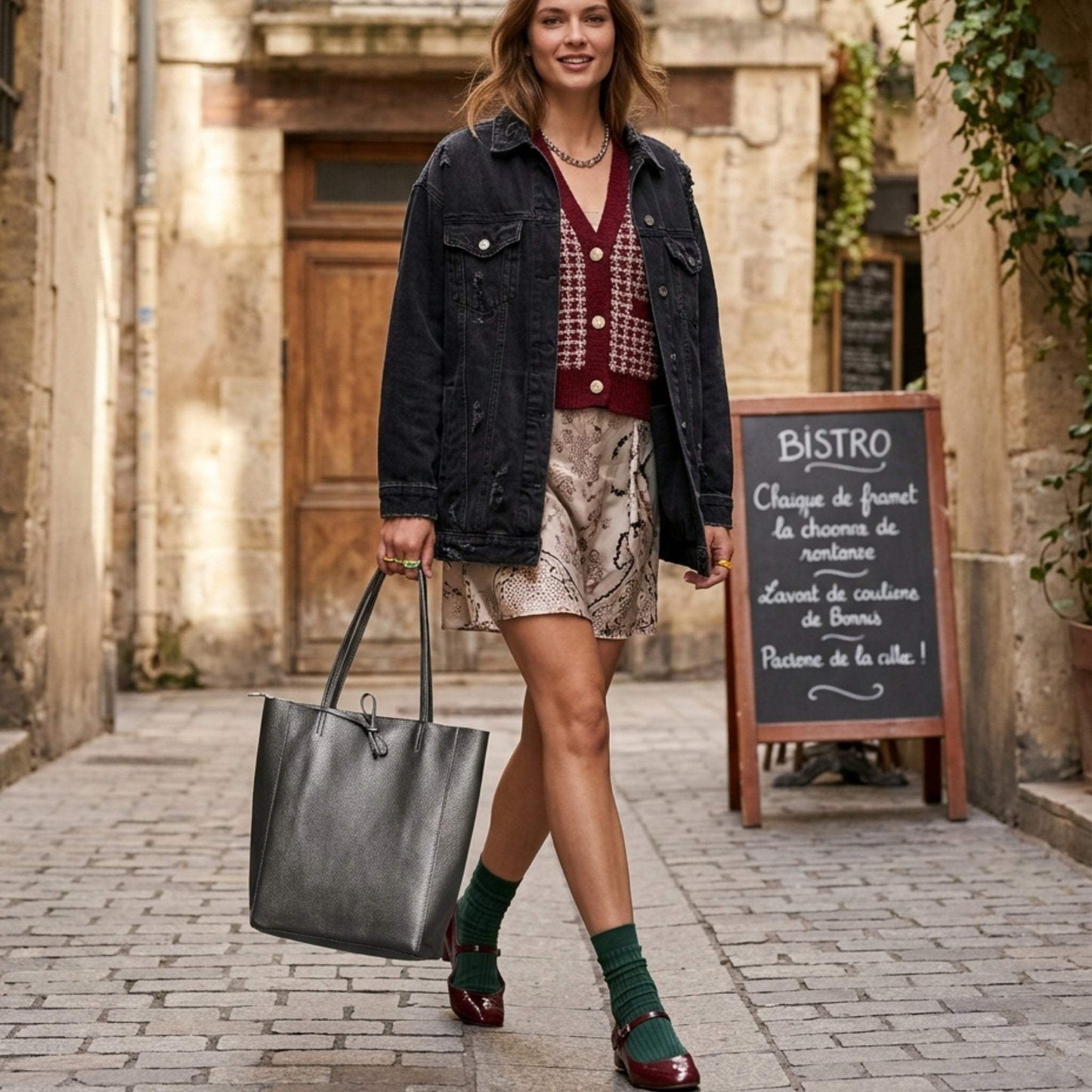 Italian Genuine Calf Leather Tote Bag 201718 - TAKEASY - Flyclothing LLC