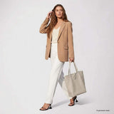 Italian Genuine Calf Leather Tote Bag 201718 - TAKEASY - Flyclothing LLC