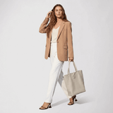 Italian Genuine Calf Leather Tote Bag 201718 - TAKEASY - Flyclothing LLC
