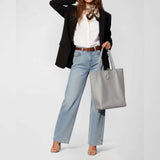 Italian Genuine Calf Leather Tote Bag 201718 - TAKEASY - Flyclothing LLC