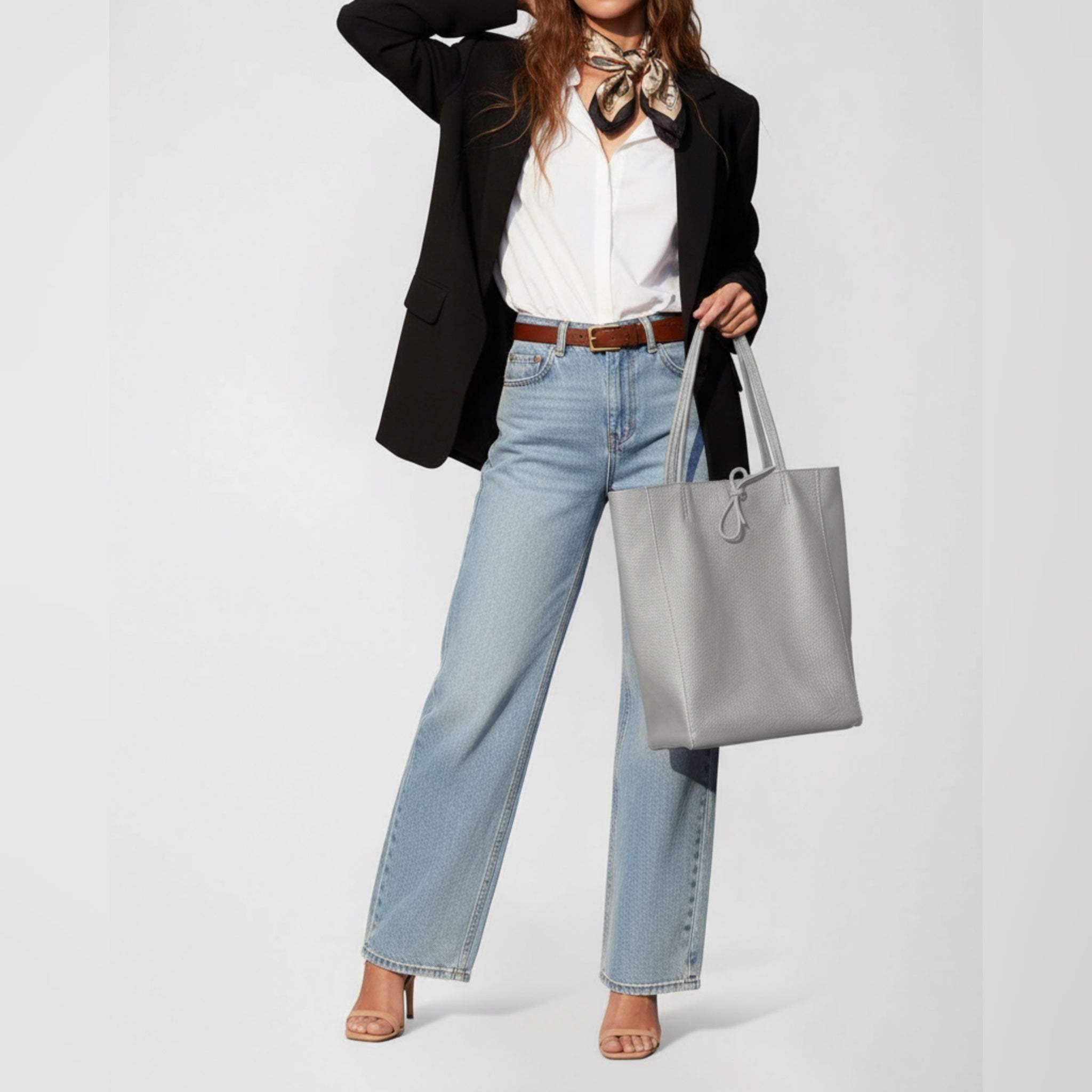 Italian Genuine Calf Leather Tote Bag 201718 - TAKEASY - Flyclothing LLC