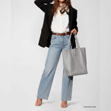 Italian Genuine Calf Leather Tote Bag 201718 - TAKEASY - Flyclothing LLC