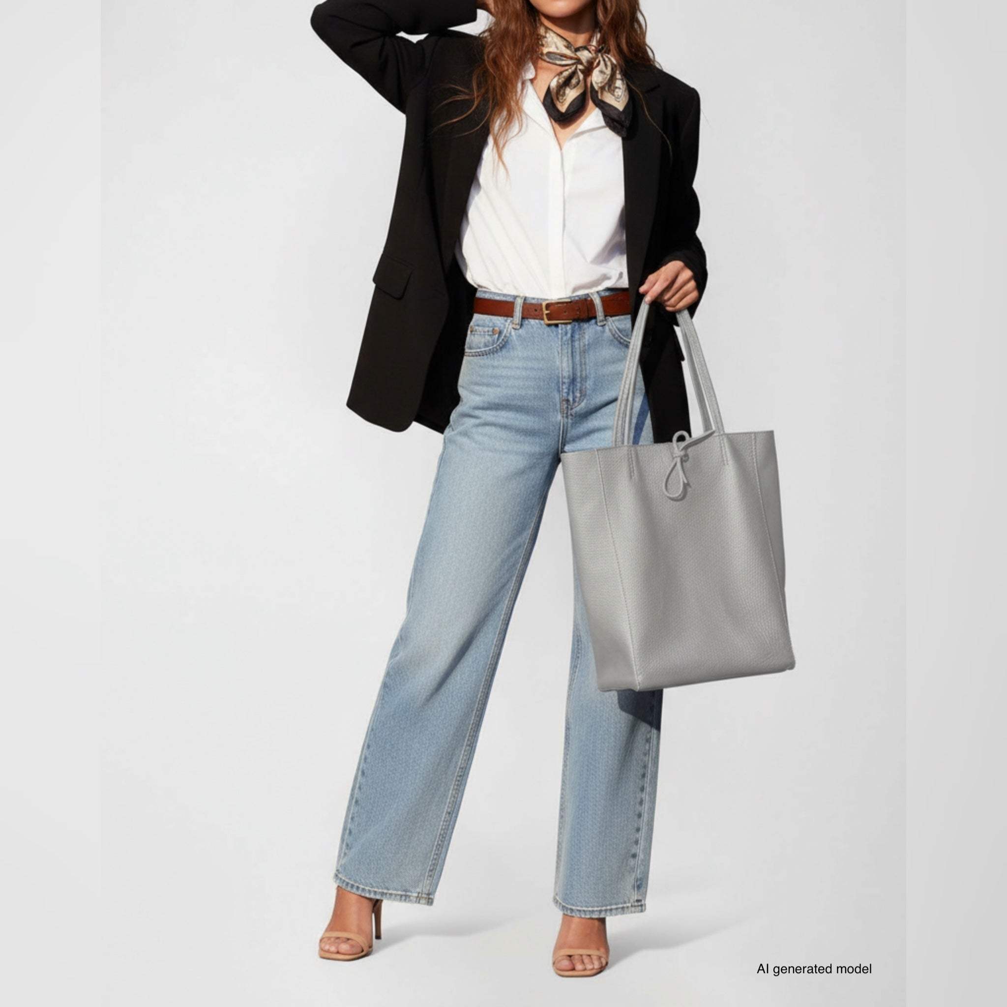 Italian Genuine Calf Leather Tote Bag 201718 - TAKEASY - Flyclothing LLC