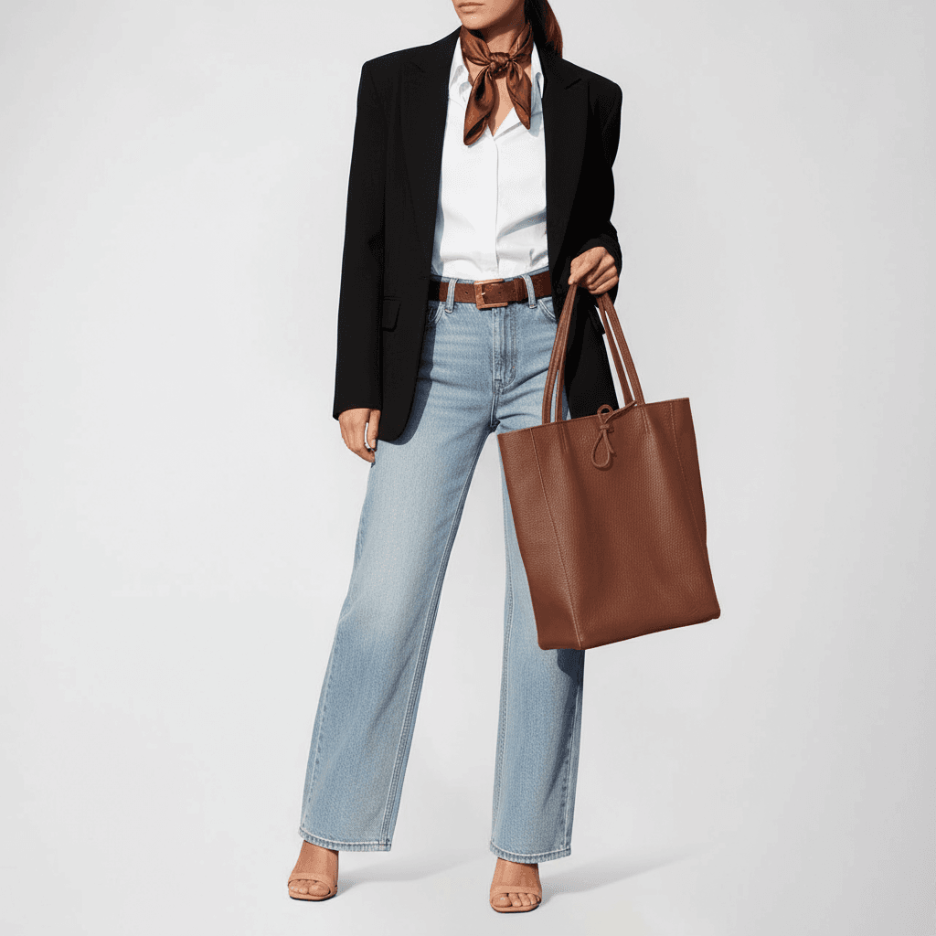 Italian Genuine Calf Leather Tote Bag 201718 - TAKEASY - Flyclothing LLC