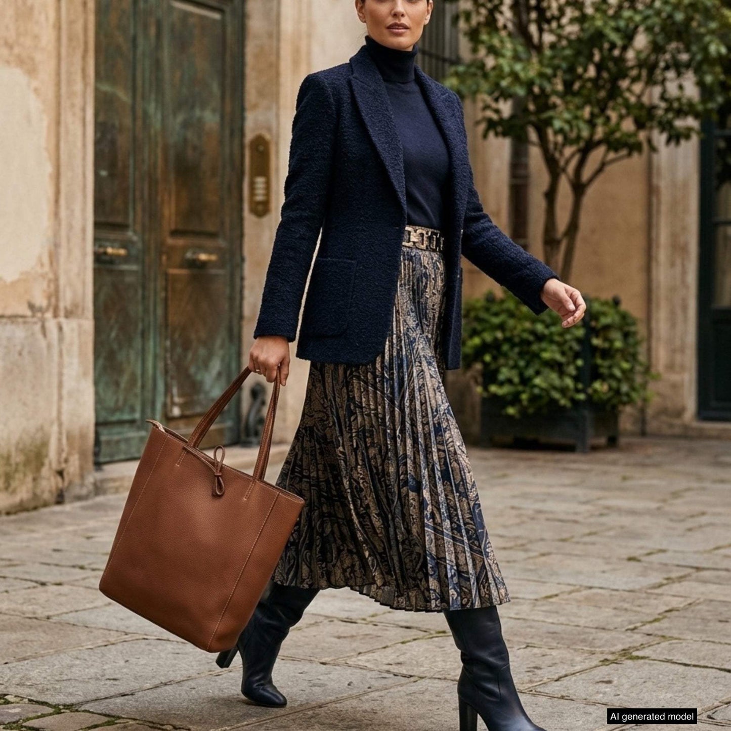 Italian Genuine Calf Leather Tote Bag 201718 - TAKEASY - Flyclothing LLC