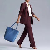 Calf Leather Tote Bag - TAKEASY - Flyclothing LLC