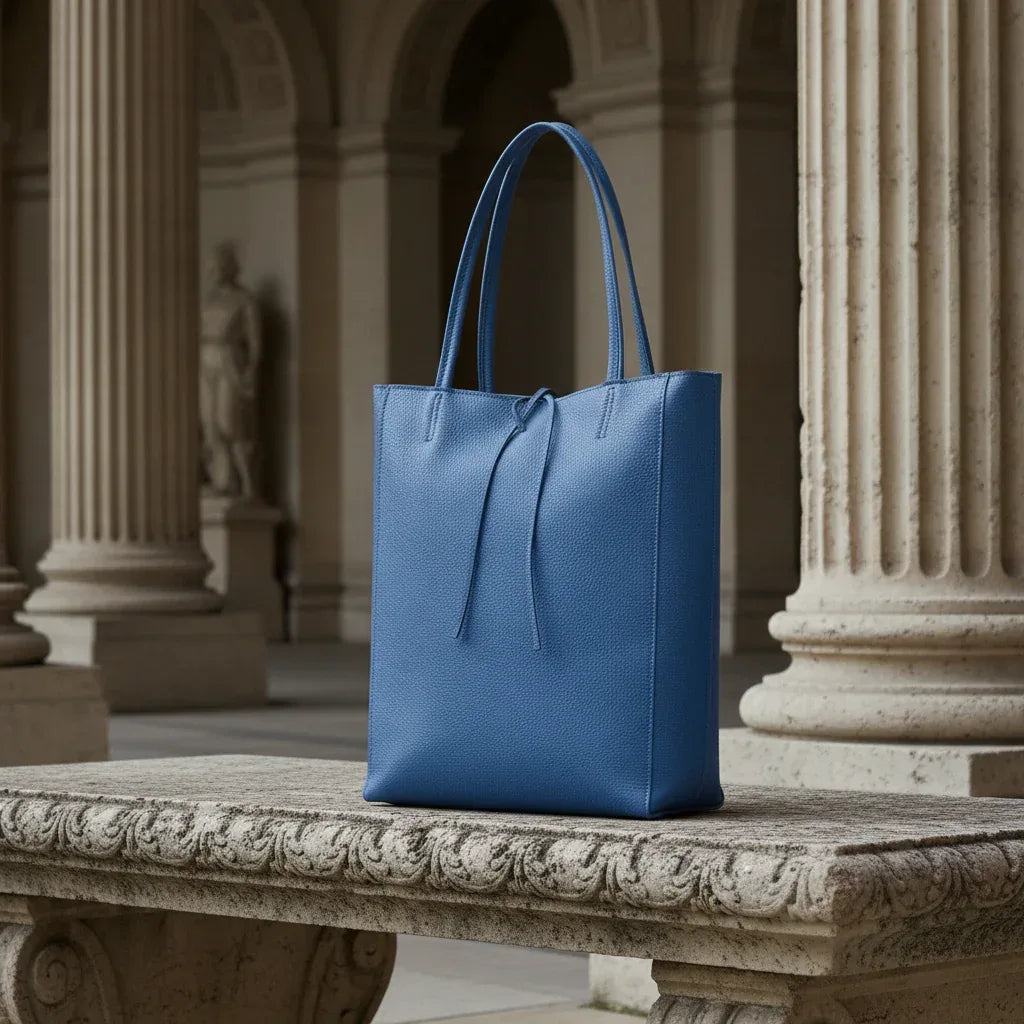 Calf Leather Tote Bag - TAKEASY - Flyclothing LLC