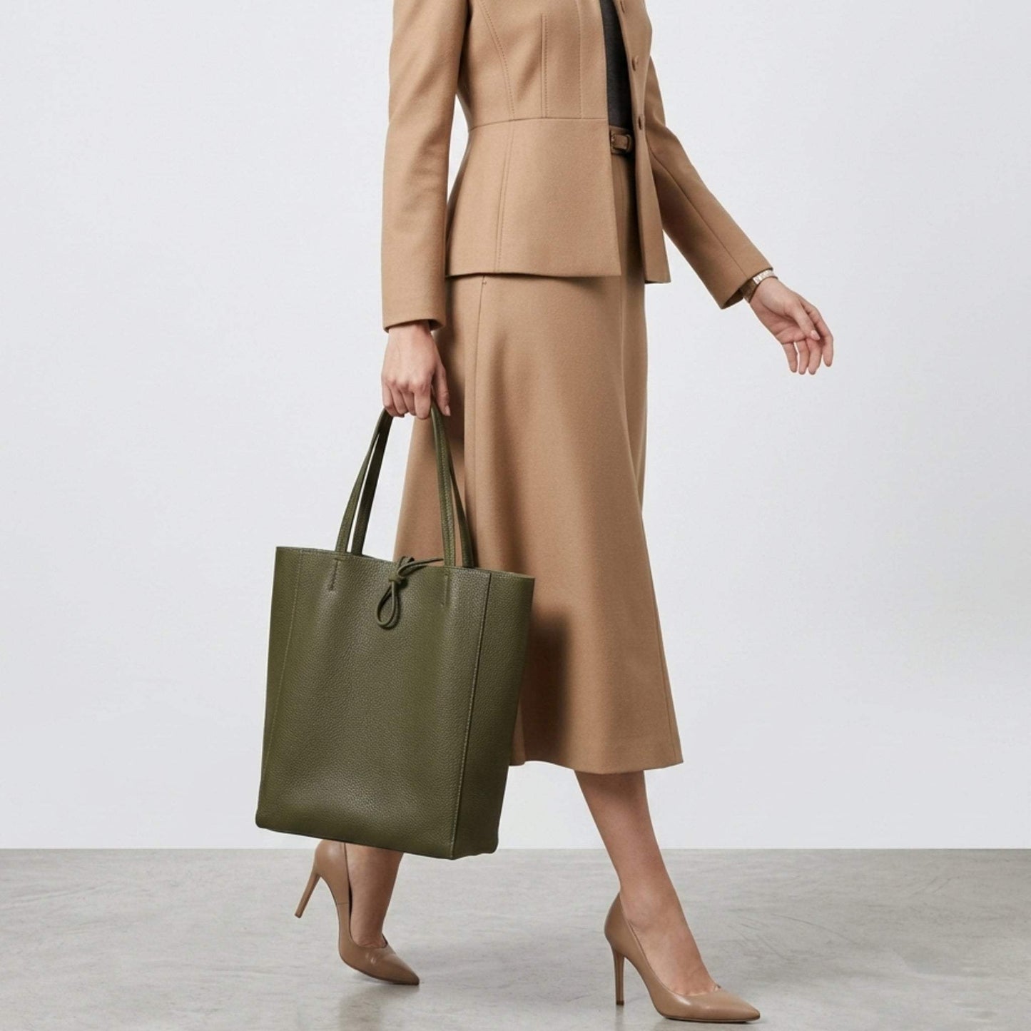 Italian Genuine Calf Leather Tote Bag 201718 - TAKEASY - Flyclothing LLC
