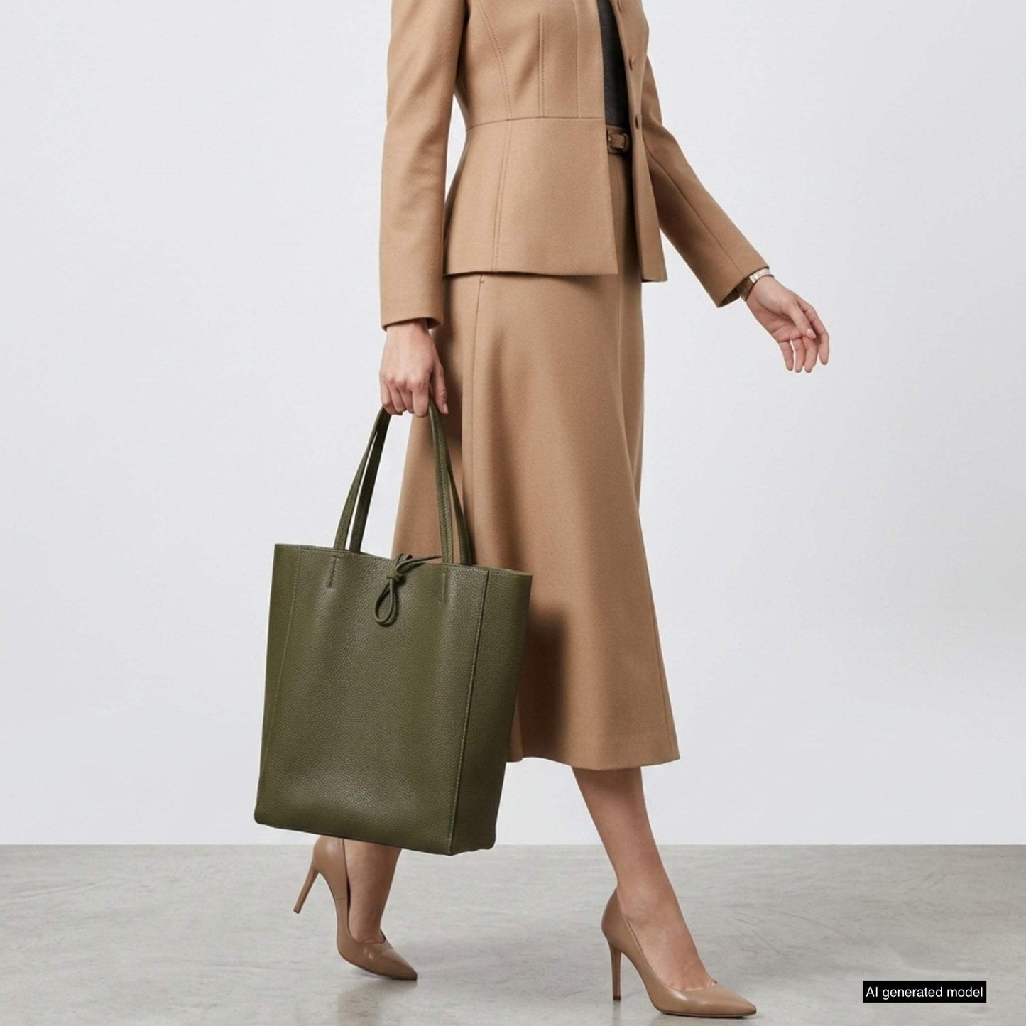 Italian Genuine Calf Leather Tote Bag 201718 - TAKEASY - Flyclothing LLC