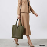 Italian Genuine Calf Leather Tote Bag 201718 - TAKEASY - Flyclothing LLC
