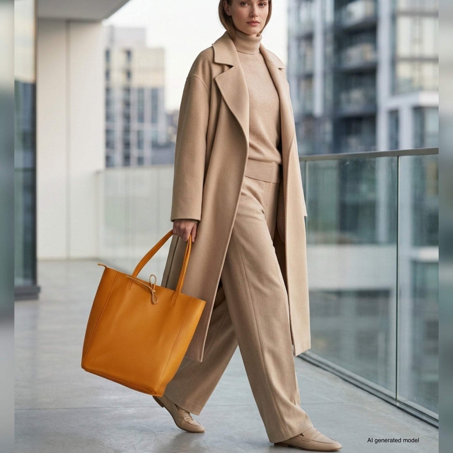 Italian Genuine Calf Leather Tote Bag 201718 - TAKEASY - Flyclothing LLC