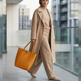 Italian Genuine Calf Leather Tote Bag 201718 - TAKEASY - Flyclothing LLC