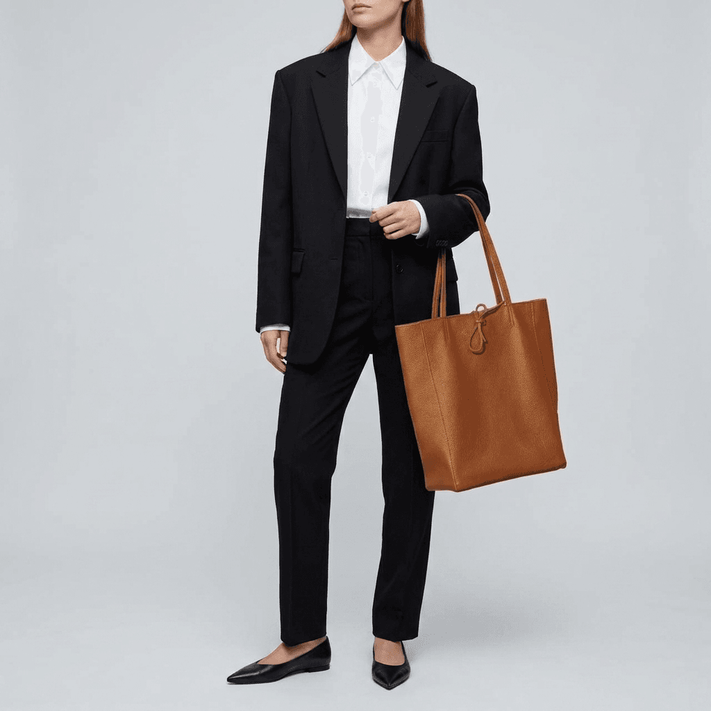 Italian Genuine Calf Leather Tote Bag 201718 - TAKEASY - Flyclothing LLC