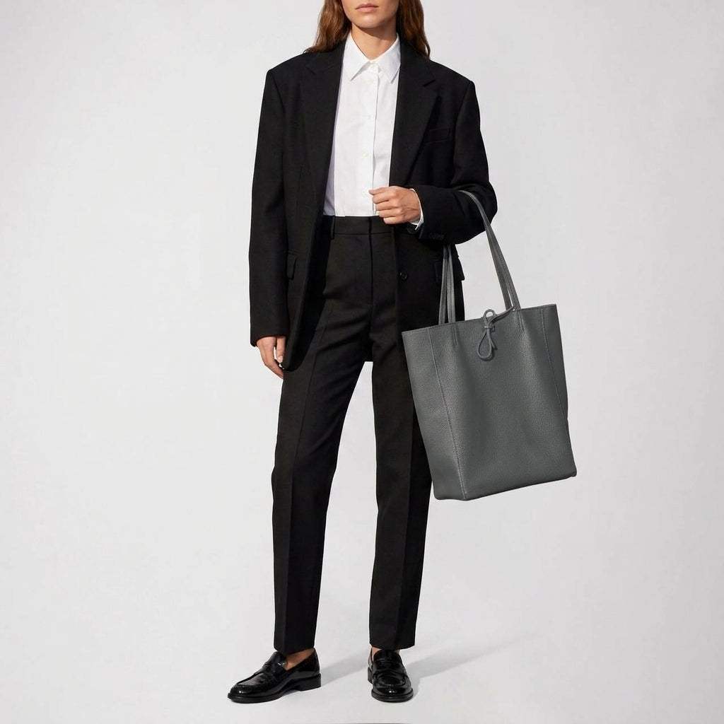 Italian Genuine Calf Leather Tote Bag 201718 - TAKEASY - Flyclothing LLC