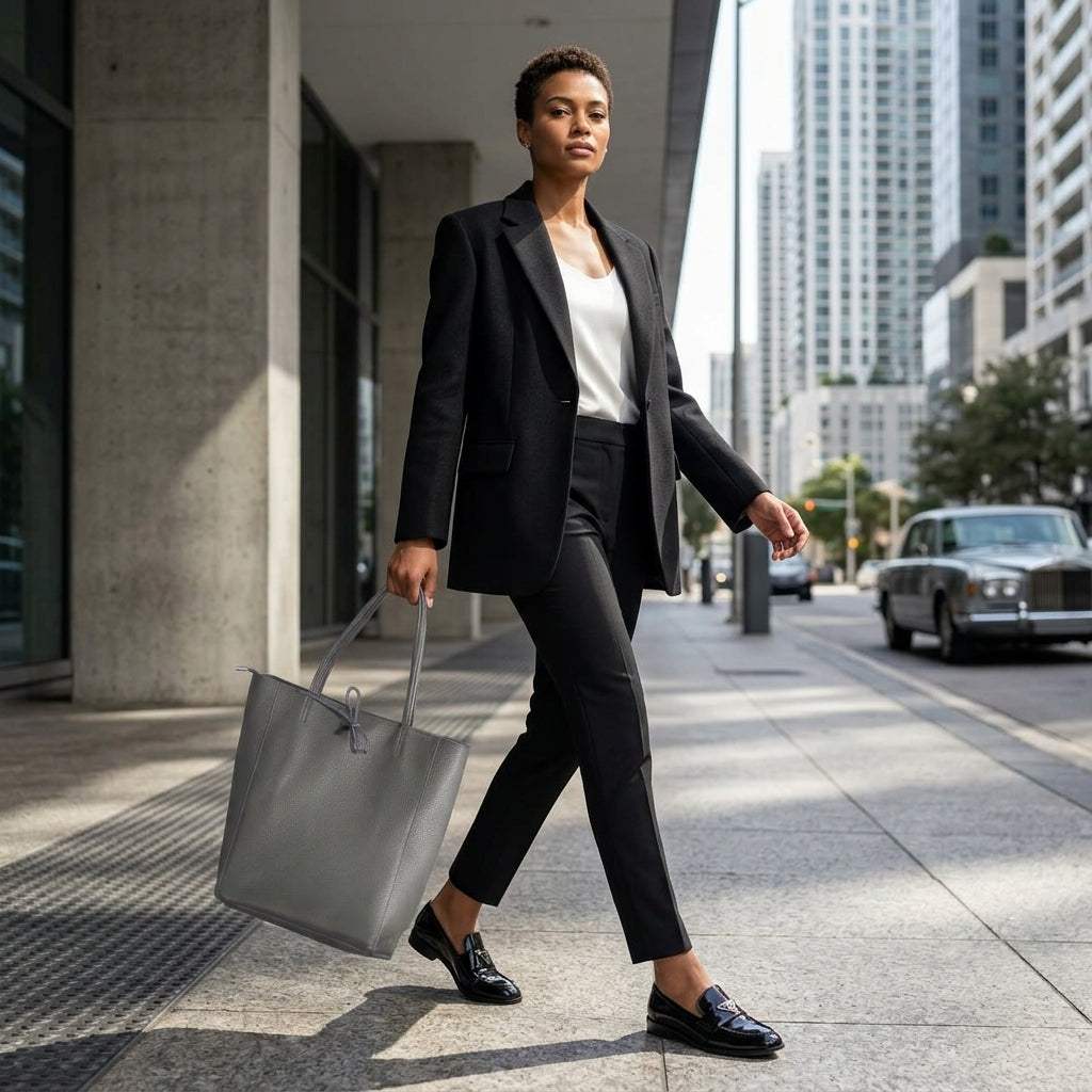 Italian Genuine Calf Leather Tote Bag 201718 - TAKEASY - Flyclothing LLC