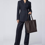 Italian Genuine Calf Leather Tote Bag 201718 - TAKEASY - Flyclothing LLC