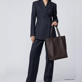 Italian Genuine Calf Leather Tote Bag 201718 - TAKEASY - Flyclothing LLC