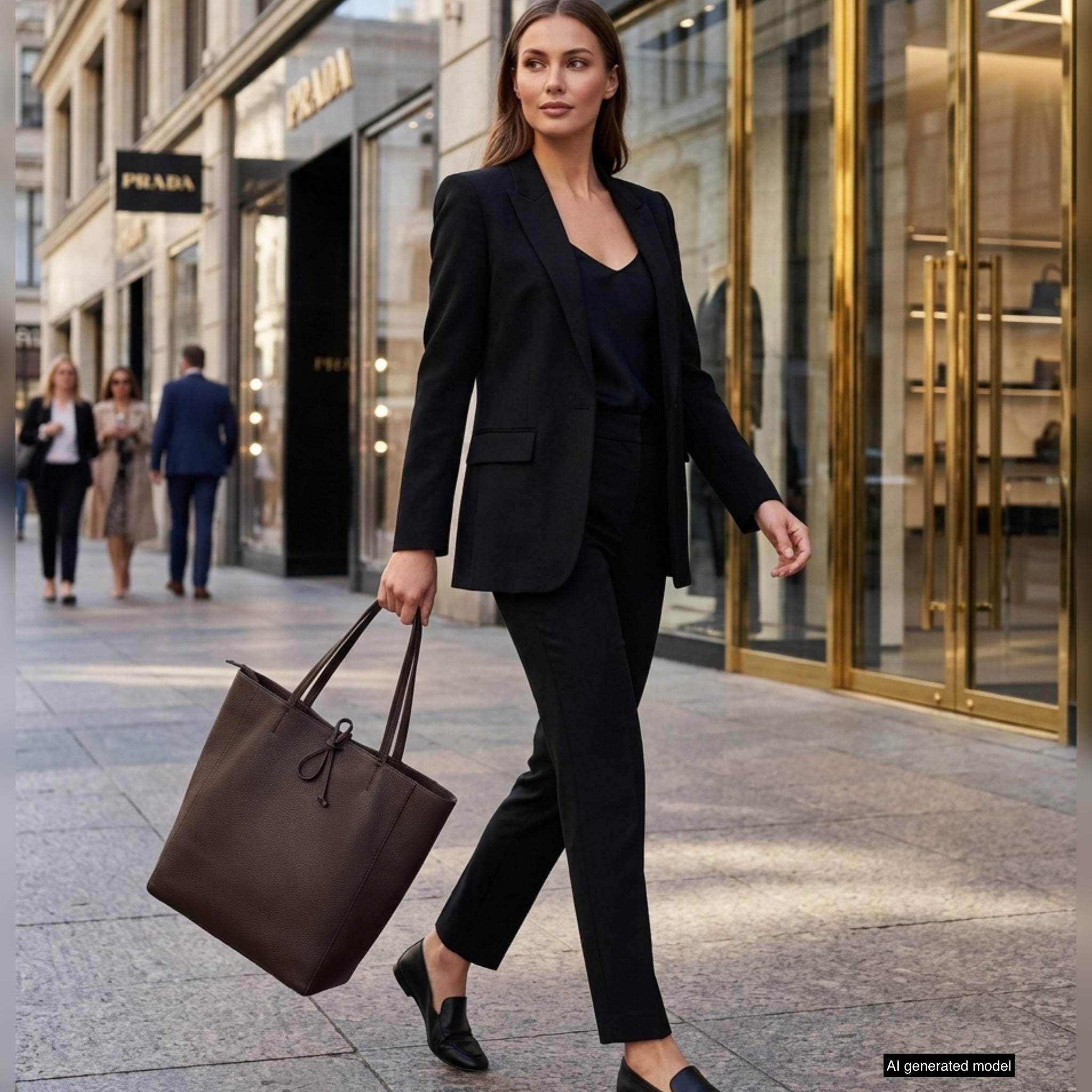 Italian Genuine Calf Leather Tote Bag 201718 - TAKEASY - Flyclothing LLC