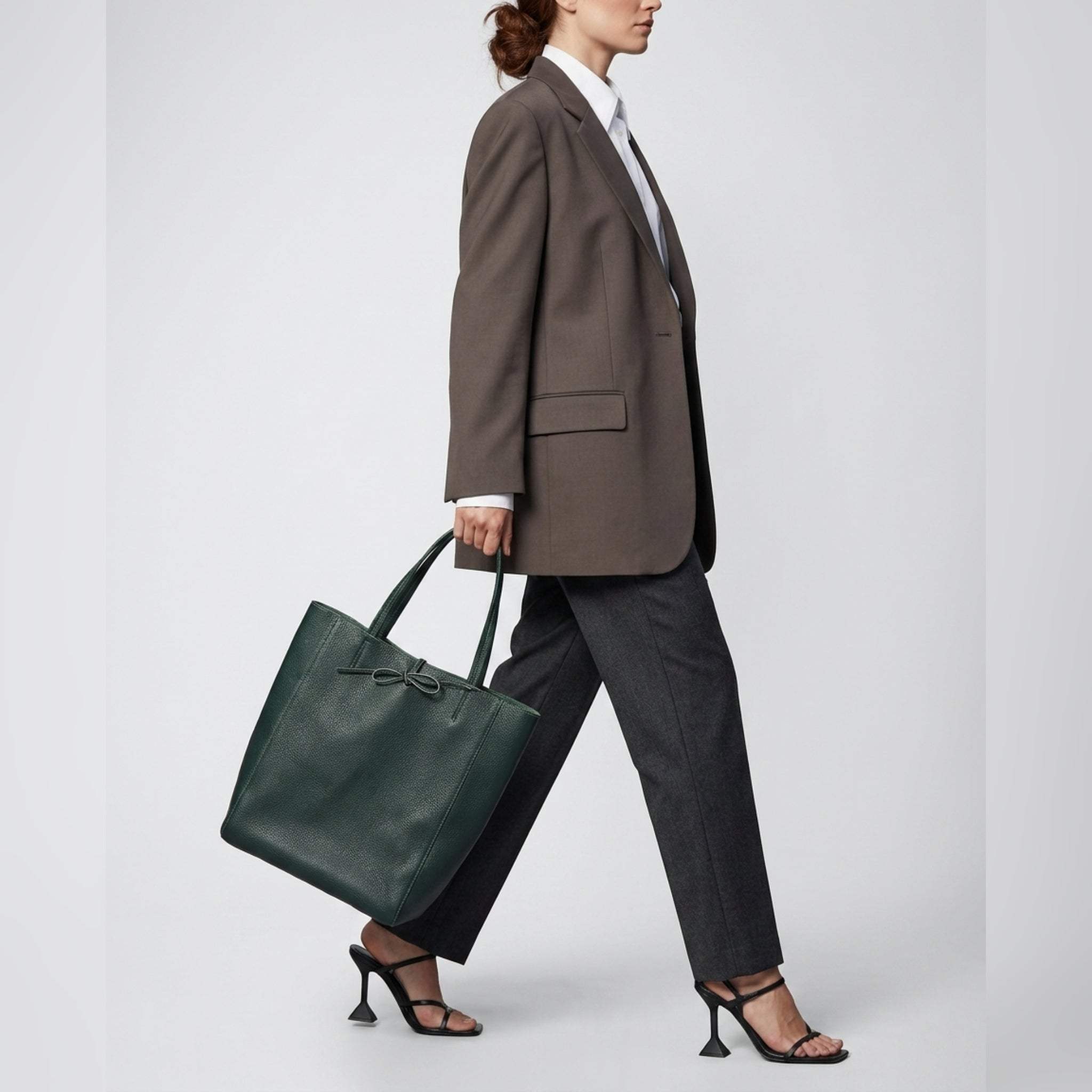 Italian Genuine Calf Leather Tote Bag 201718 - TAKEASY - Flyclothing LLC