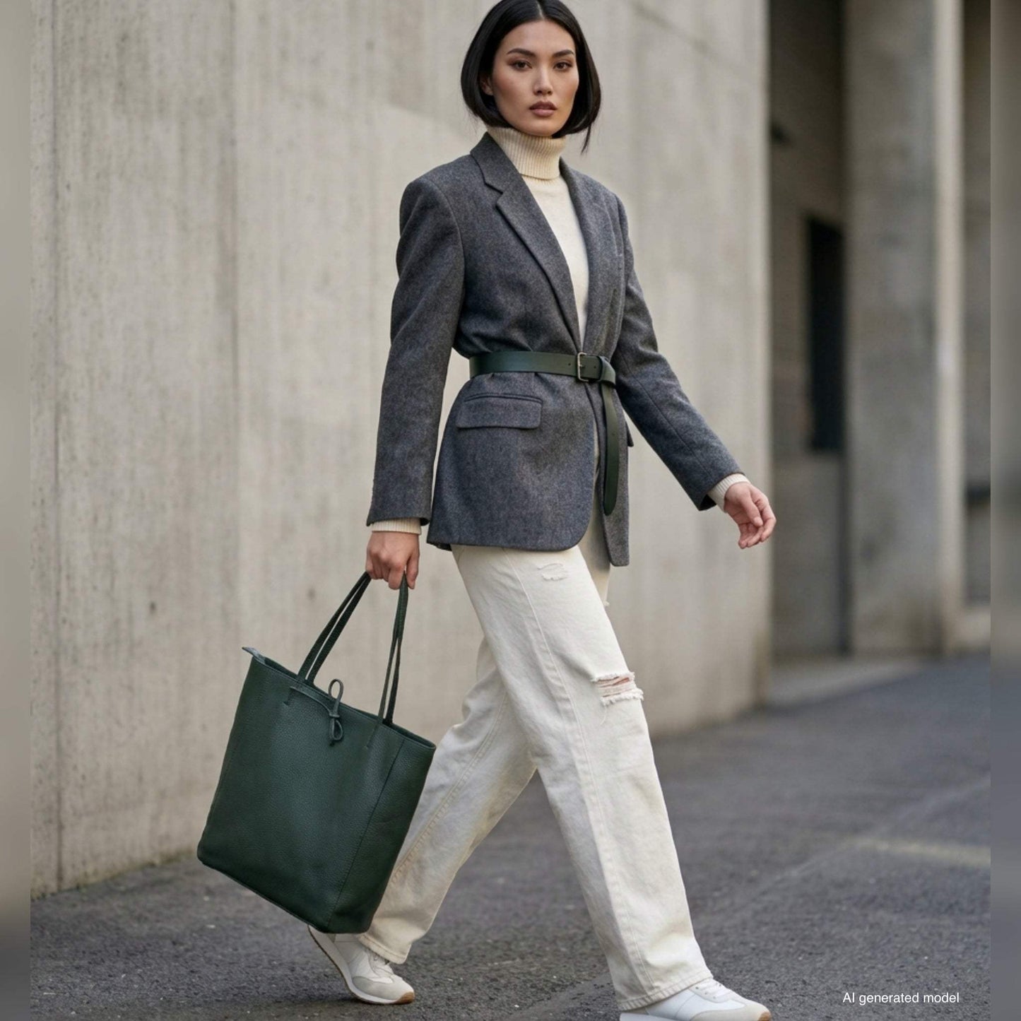 Italian Genuine Calf Leather Tote Bag 201718 - TAKEASY - Flyclothing LLC