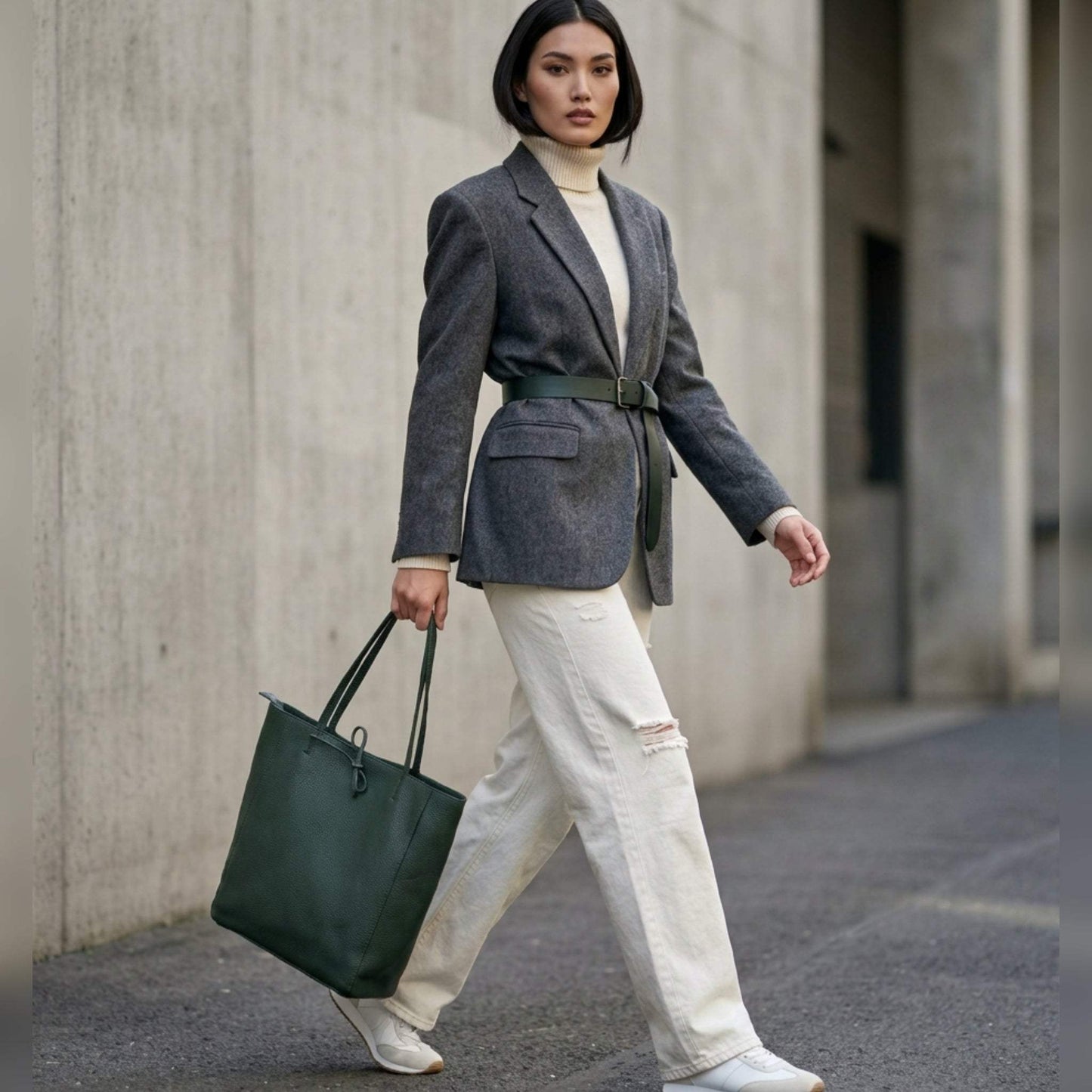 Italian Genuine Calf Leather Tote Bag 201718 - TAKEASY - Flyclothing LLC