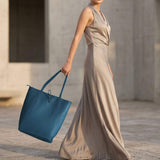 Italian Genuine Calf Leather Tote Bag 201718 - TAKEASY - Flyclothing LLC