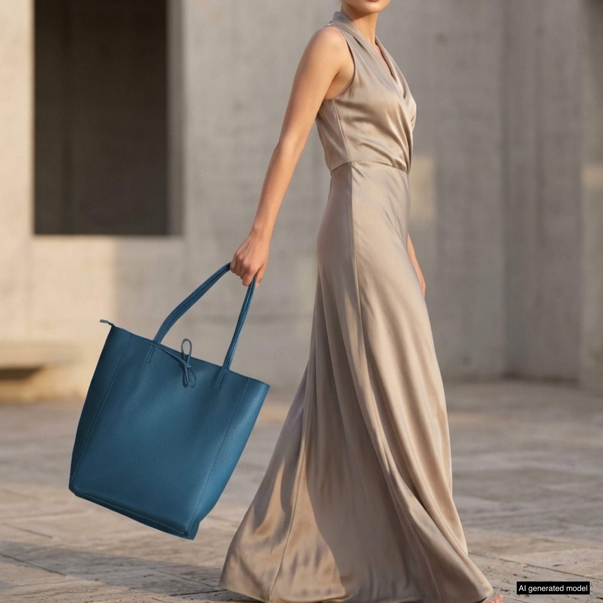 Italian Genuine Calf Leather Tote Bag 201718 - TAKEASY - Flyclothing LLC