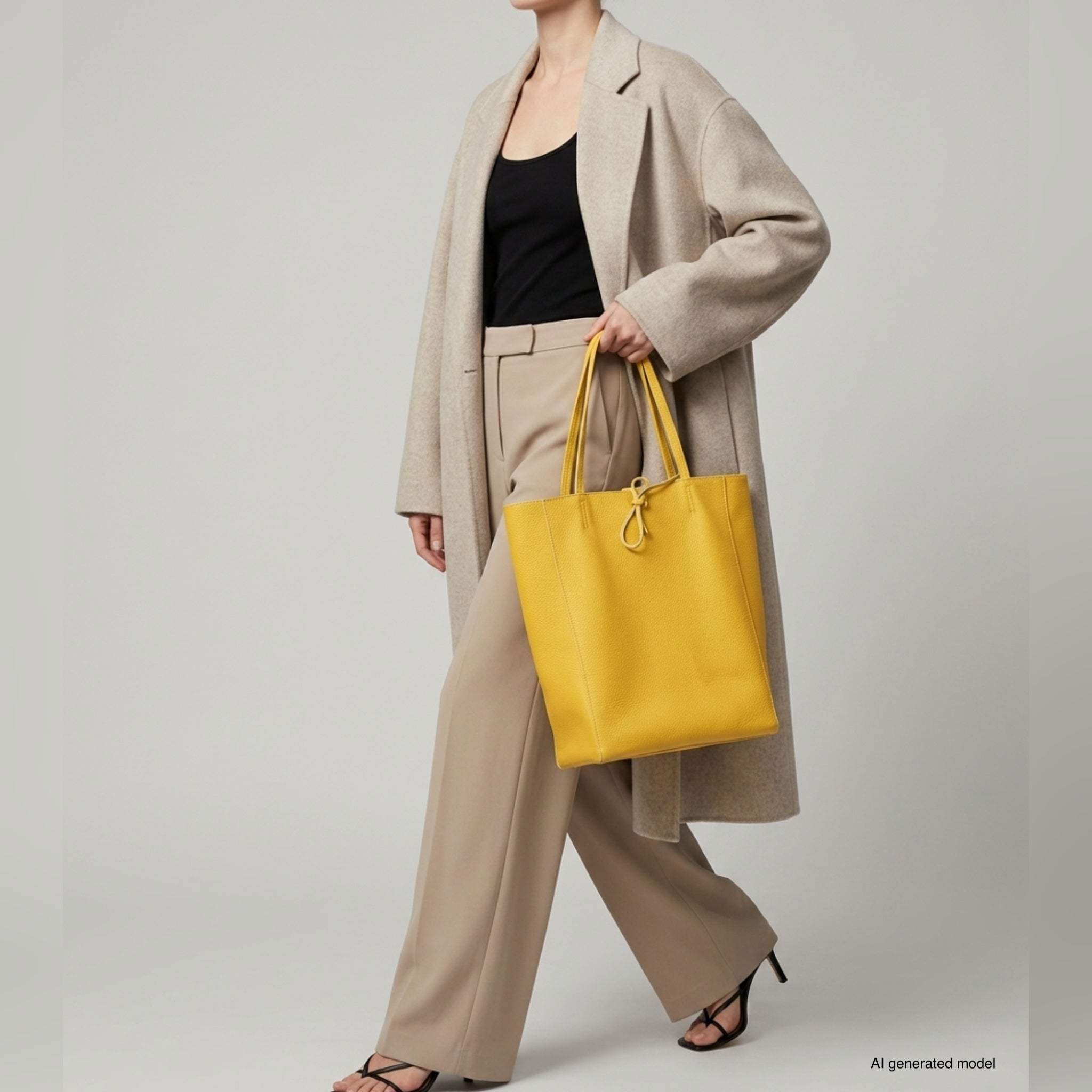 Italian Genuine Calf Leather Tote Bag 201718 - TAKEASY - Flyclothing LLC