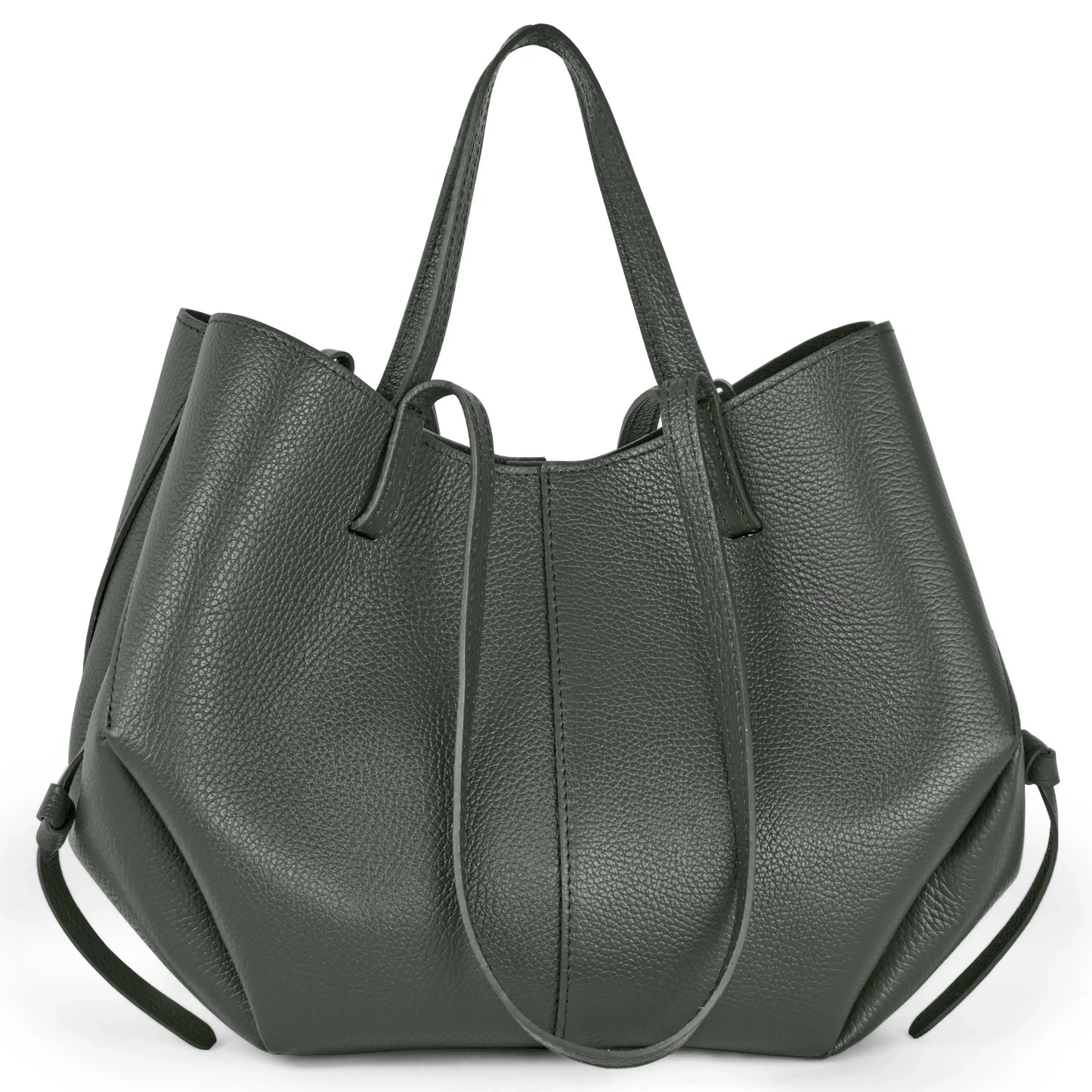 Italian Genuine Calf Leather Tote Bag 312912 - TAKEASY - Flyclothing LLC