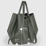 Italian Genuine Calf Leather Tote Bag 312912 - TAKEASY - Flyclothing LLC