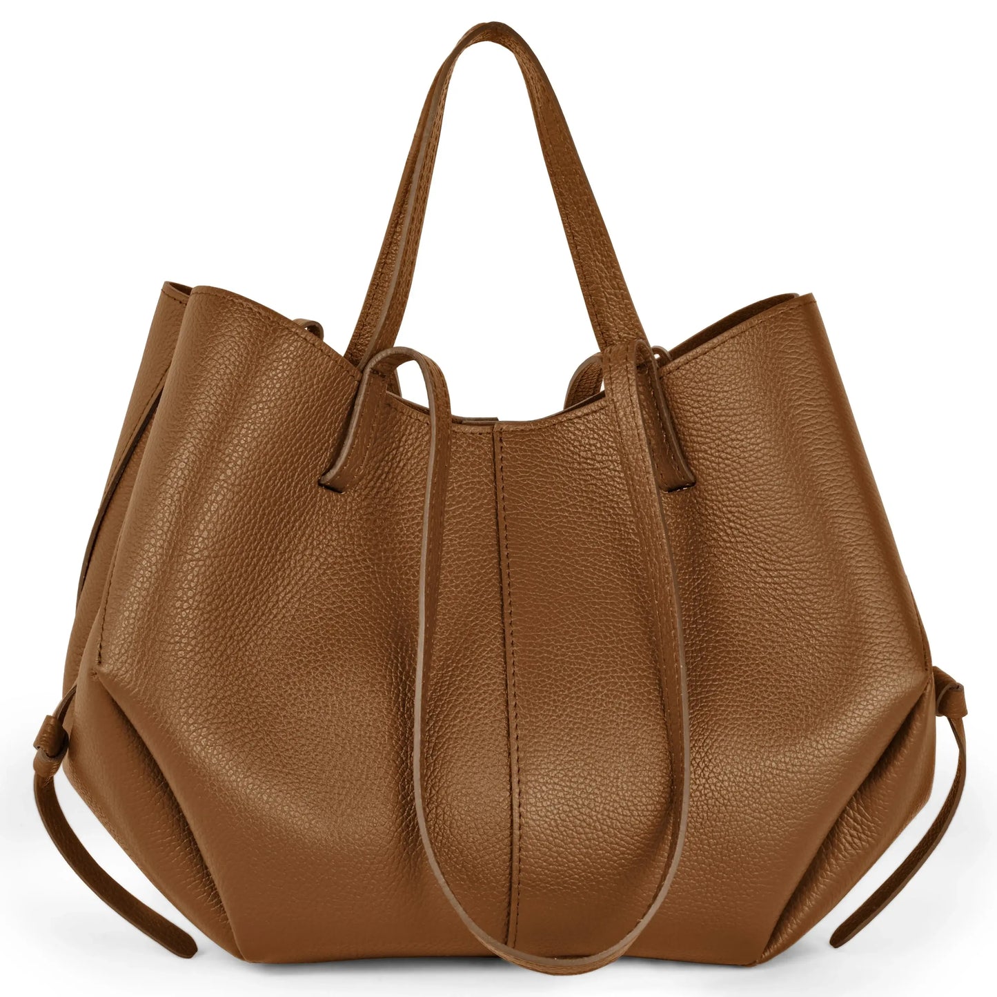 Italian Genuine Calf Leather Tote Bag 312912 - TAKEASY - Flyclothing LLC