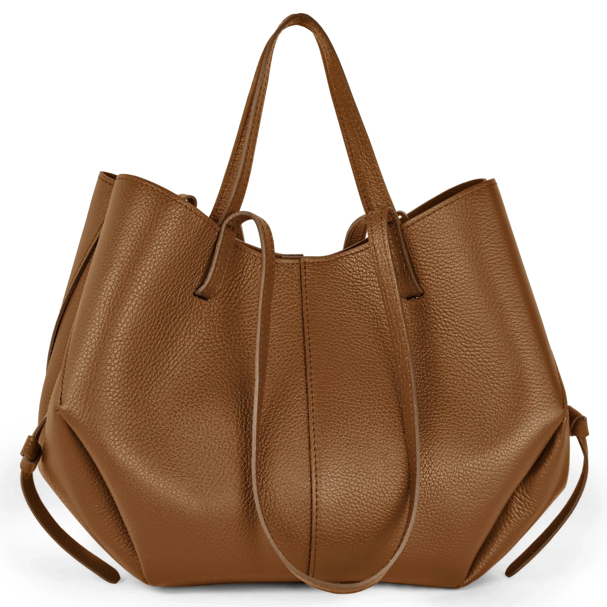 Italian Genuine Calf Leather Tote Bag 312912 - TAKEASY - Flyclothing LLC