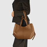 Italian Genuine Calf Leather Tote Bag 312912 - TAKEASY - Flyclothing LLC
