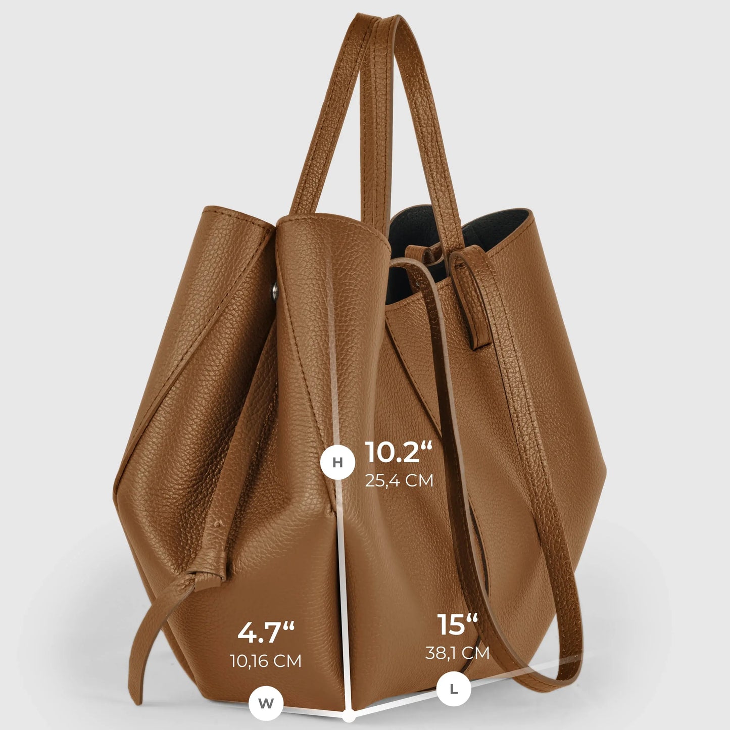 Italian Genuine Calf Leather Tote Bag 312912 - TAKEASY - Flyclothing LLC
