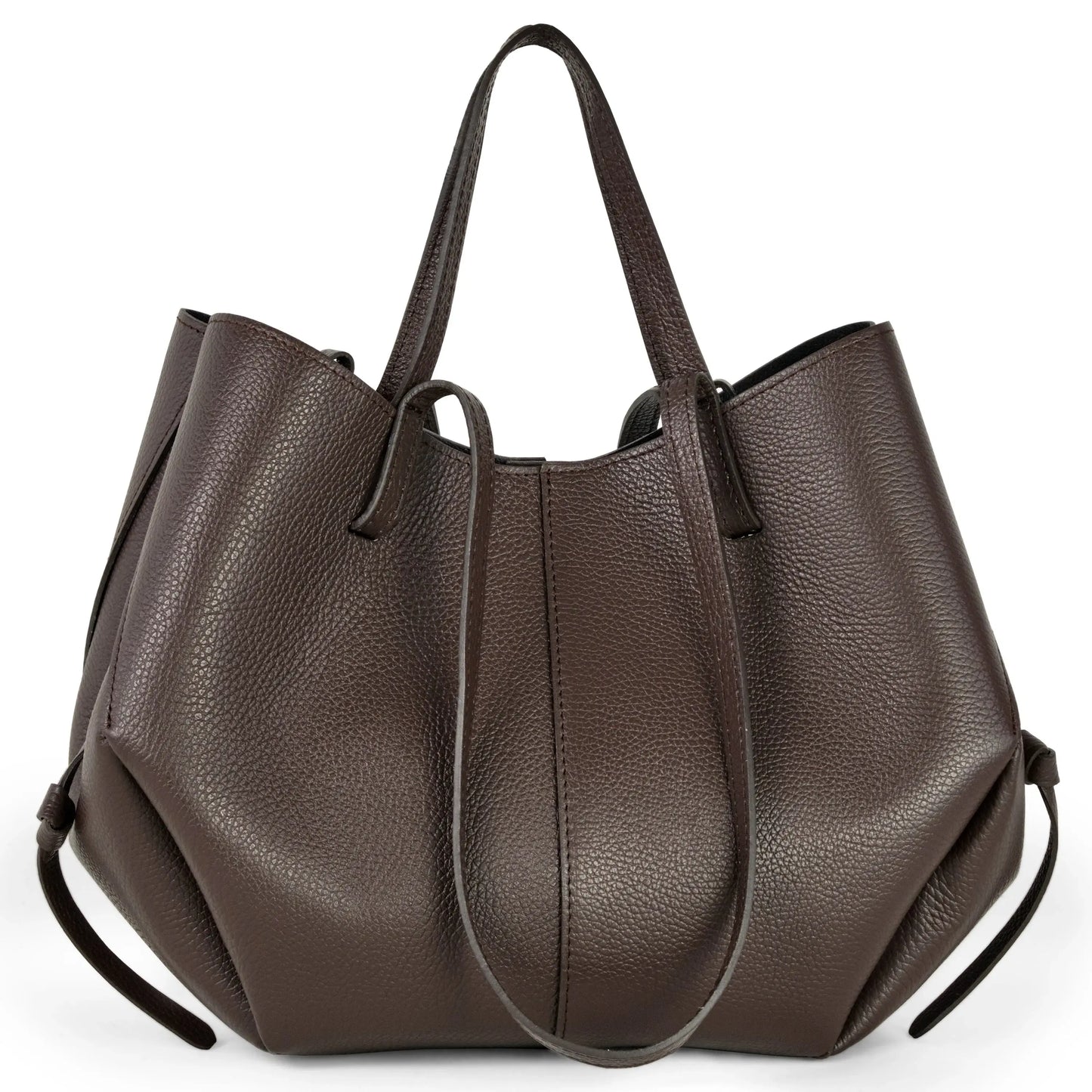 Italian Genuine Calf Leather Tote Bag 312912 - TAKEASY - Flyclothing LLC