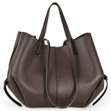Italian Genuine Calf Leather Tote Bag 312912 - TAKEASY - Flyclothing LLC