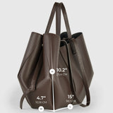 Italian Genuine Calf Leather Tote Bag 312912 - TAKEASY - Flyclothing LLC
